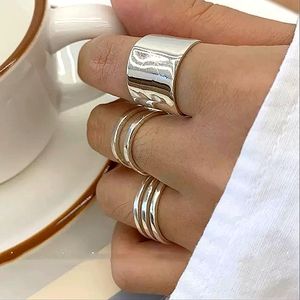 Sterling Silver Minimalist Three Piece Ring Set
